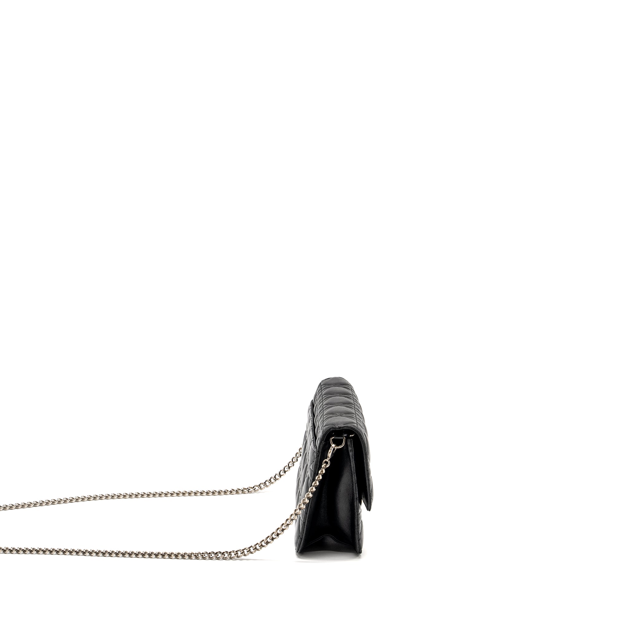 DIOR MISS DIOR PROMENADE POUCH BAG LAMBSKIN BLACK SHW