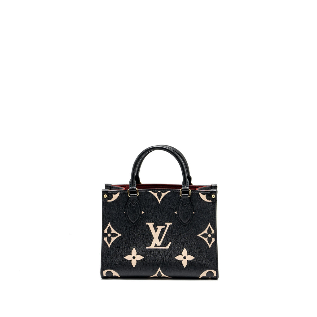 LOUIS VUITTON ONTHEGO PM BICOLOUR MONOGRAM EMPREINTE BLACK GHW