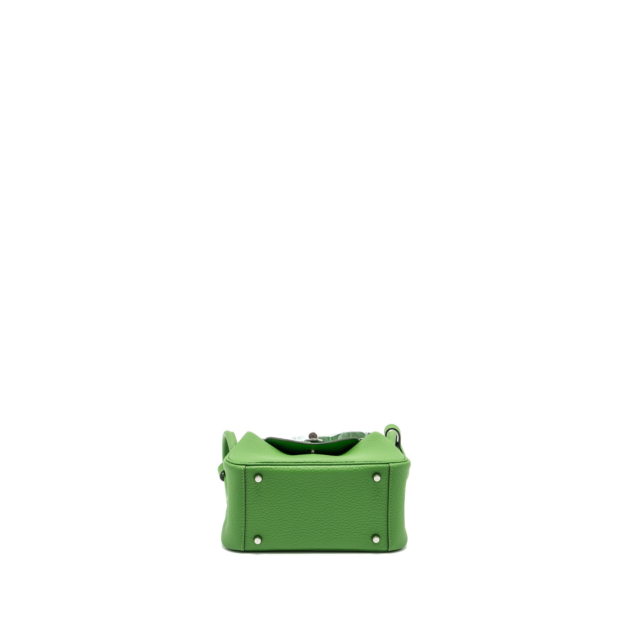 HERMES MINI LINDY CLEMENCE VERT YUCCA SHW