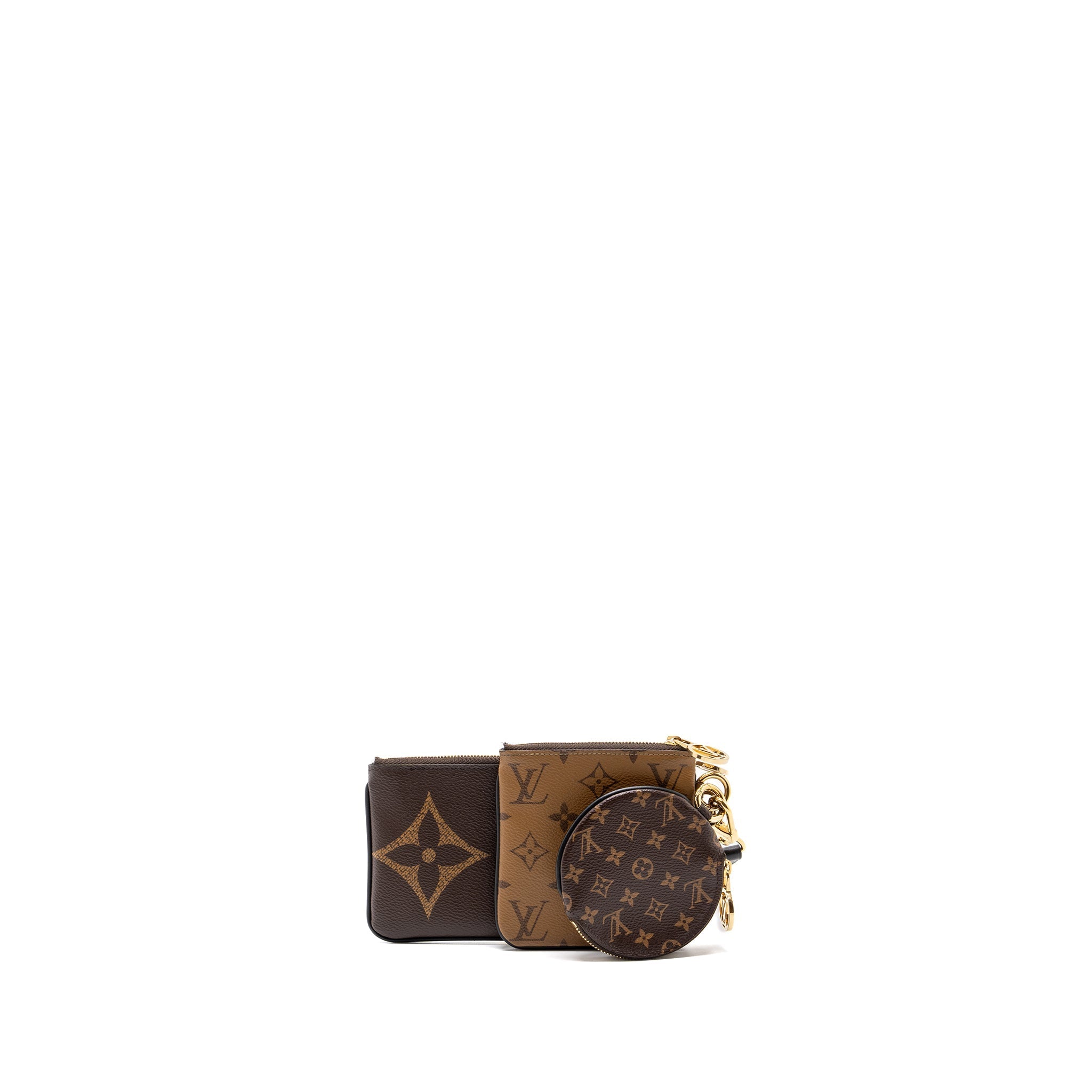LOUIS VUITTON TRIO POUCH MONOGRAM CANVAS GHW