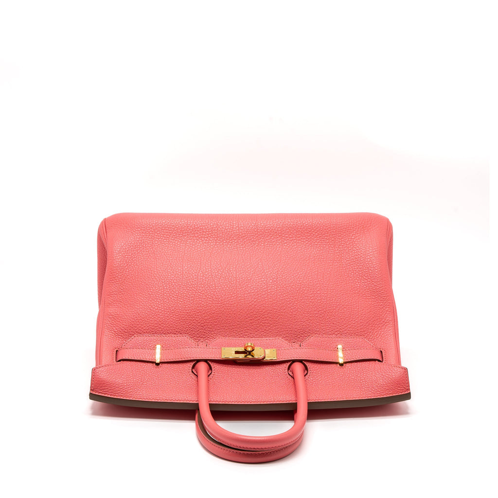 HERMES BIRKIN 35 TOGO ROSE LIPSTICK GHW