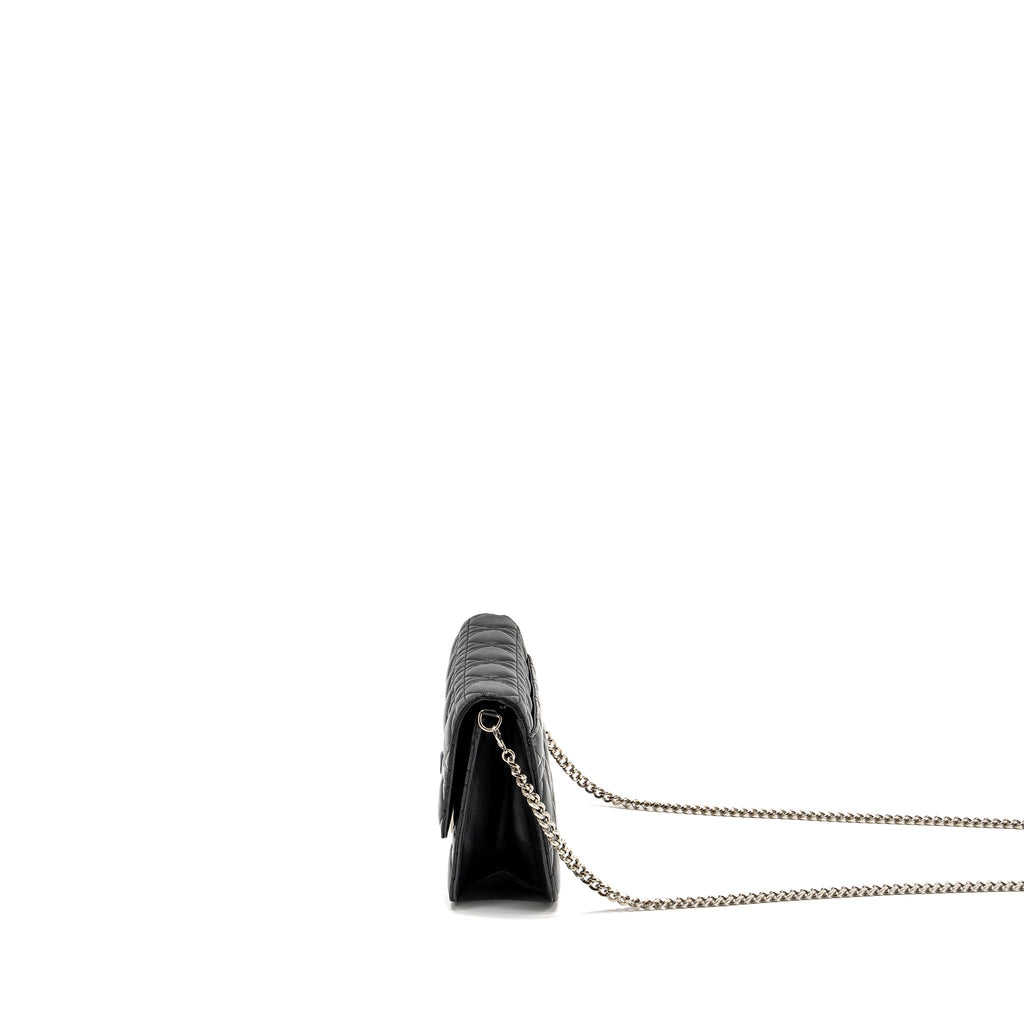 DIOR MISS DIOR PROMENADE POUCH BAG LAMBSKIN BLACK SHW