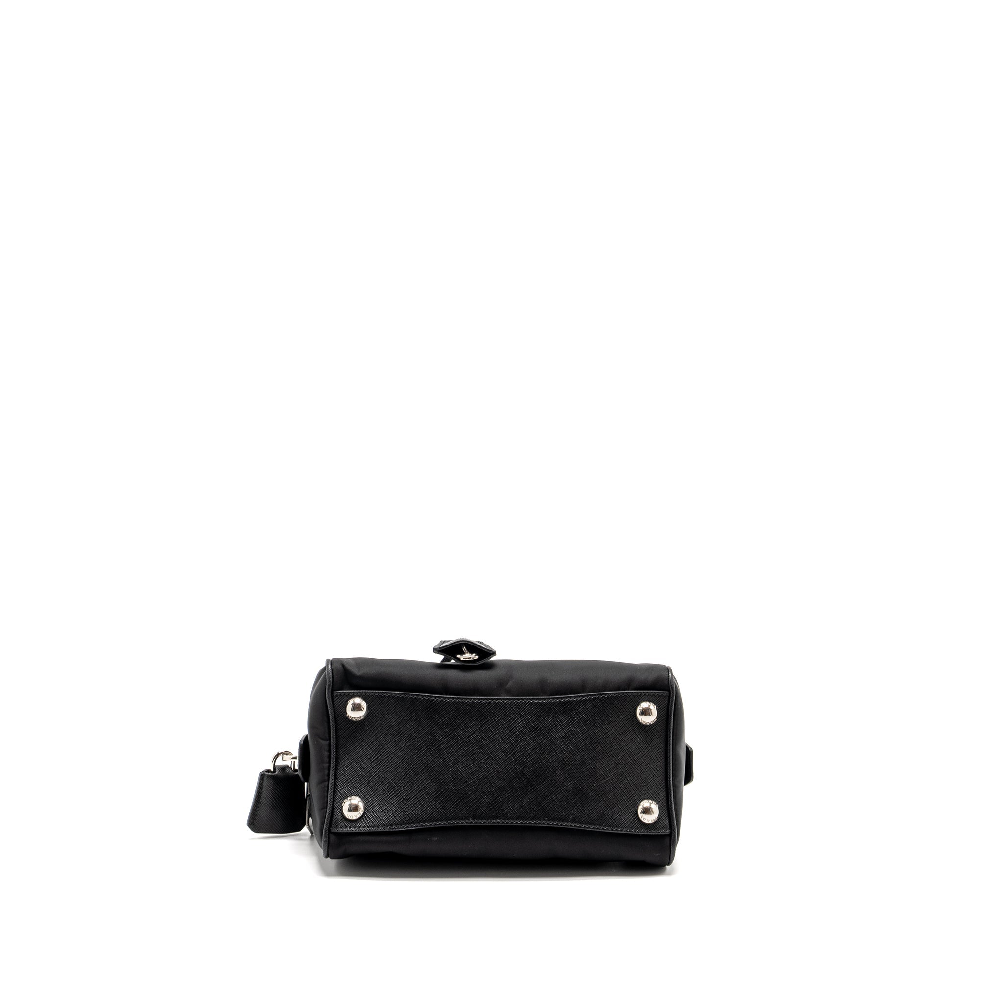 PRADA TOP HANDLE RE-EDITION 2005 NYLON BAG BLACK SHW