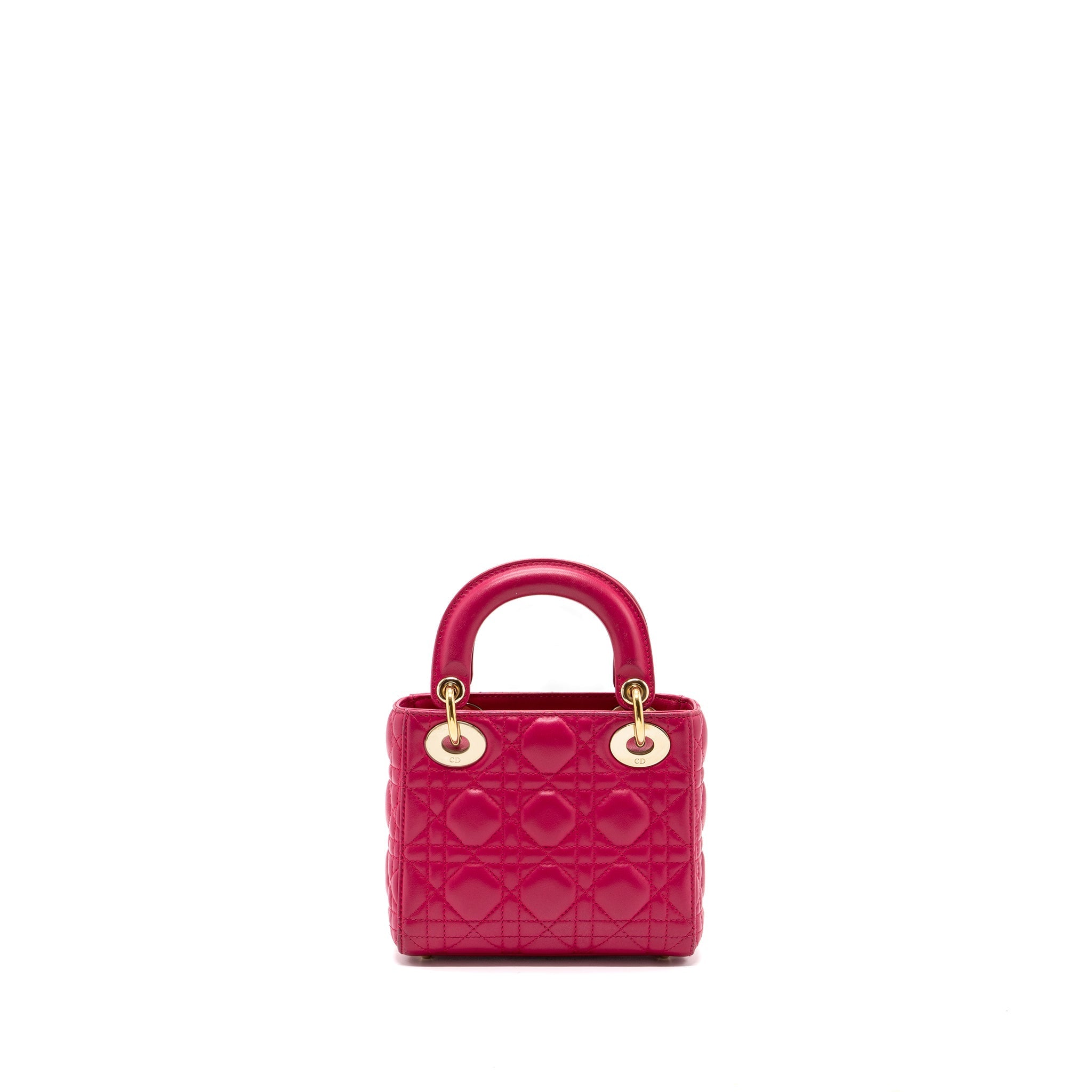 DIOR MINI LADY DIOR LAMBSKIN PINK GHW
