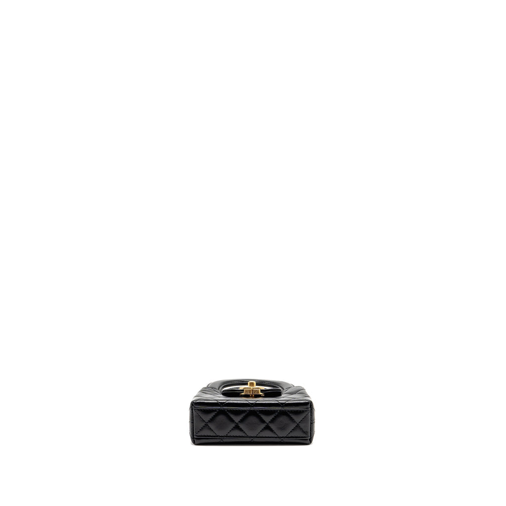 CHANEL 24P MINI NANO KELLY SHOPPER CALFSKIN BLACK GHW (MICROCHIP)