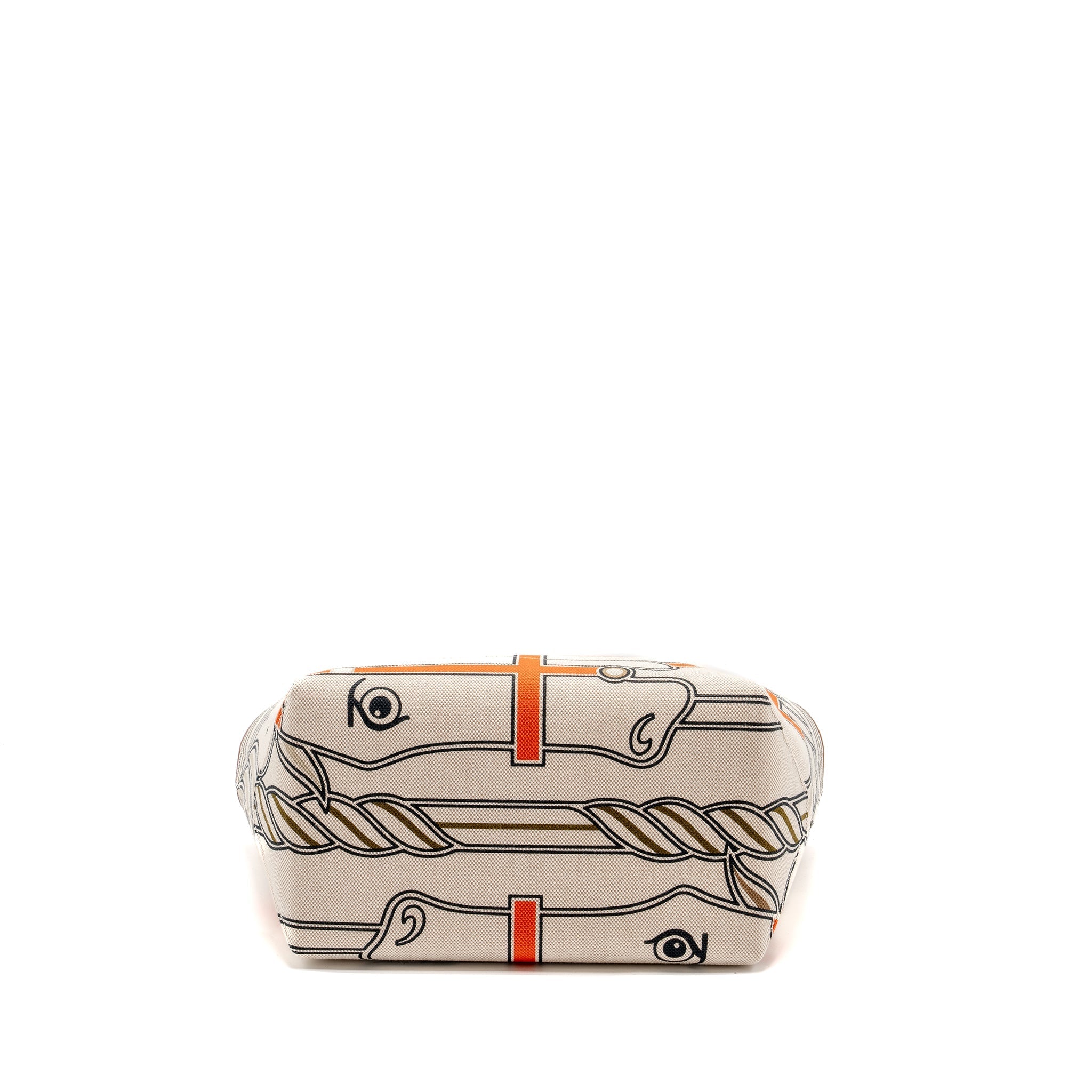 HERMES STEEPLE 25 CANVAS/ SWIFT BEIGE / GOLD SHW