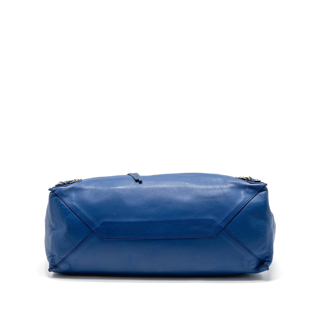 BALENCIAGA PAPIER A4 TOTE BAG LEATHER BLUE SHW