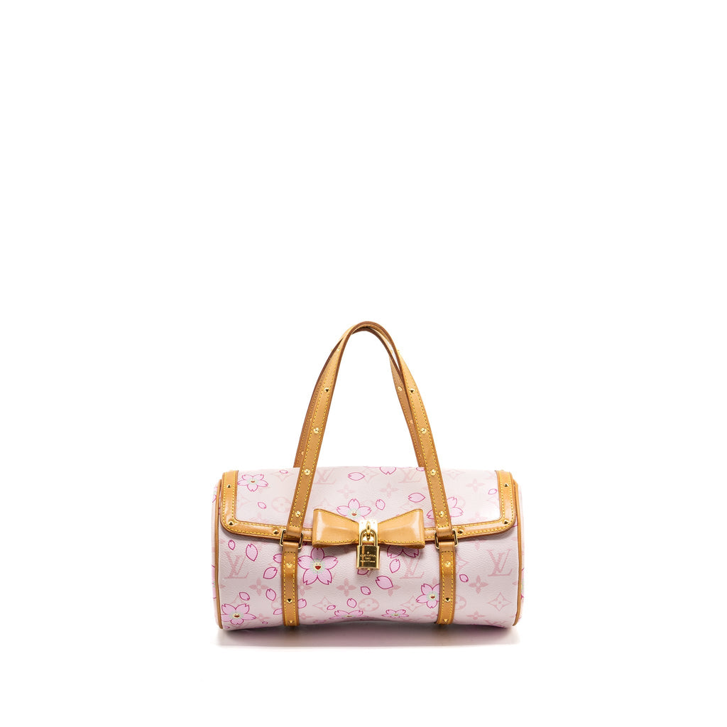 LOUIS VUITTON LIMITED EDITION CHERRY BLOSSOM PAPILLON BAG MONOGRAM CANVAS PINK GHW