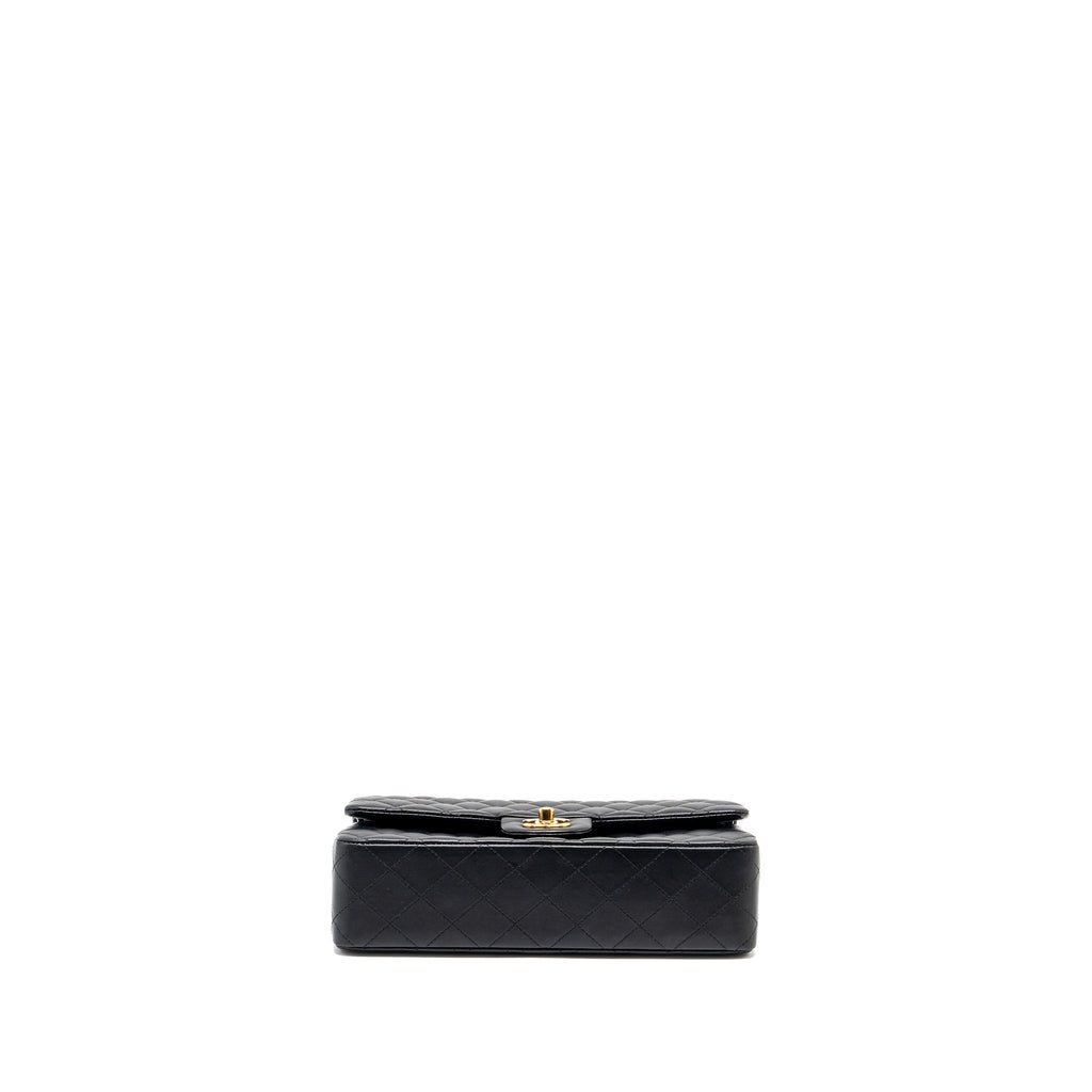 CHANEL MEDIUM CLASSIC DOUBLE FLAP BAG LAMBSKIN BLACK GHW