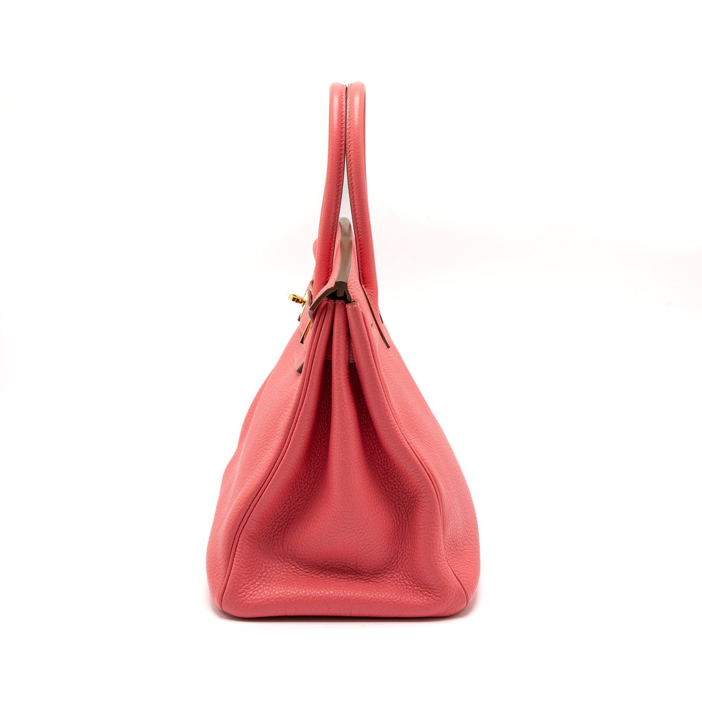 HERMES BIRKIN 35 TOGO ROSE LIPSTICK GHW
