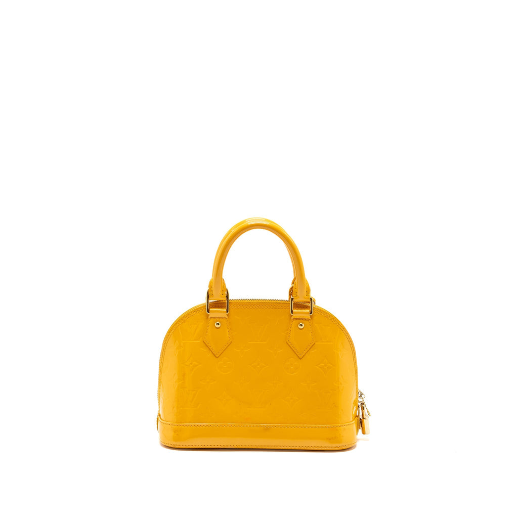 LOUIS VUITTON ALMA BB PATENT YELLOW LGHW