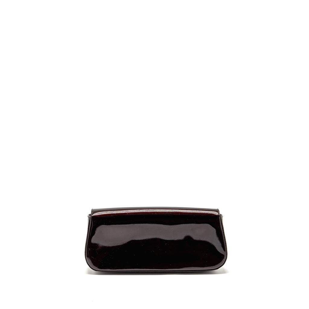 LOUIS VUITTON SOBE CLUTCH PATENT LEATHER DARK PURPLE GHW