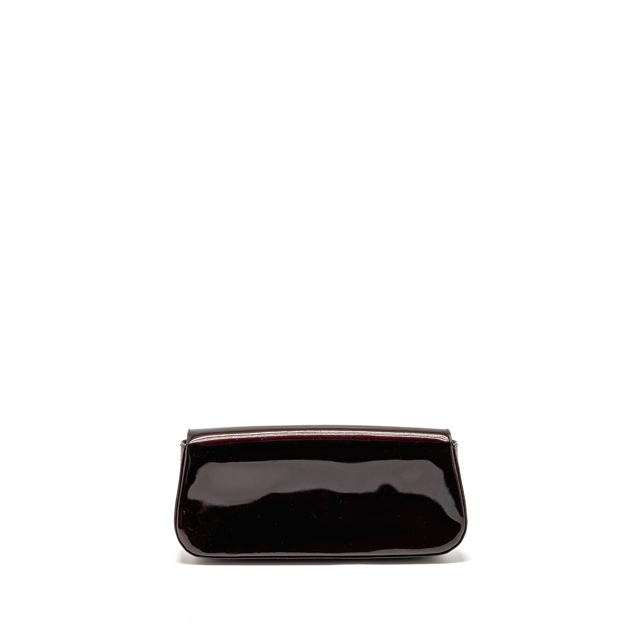LOUIS VUITTON SOBE CLUTCH PATENT LEATHER DARK PURPLE GHW