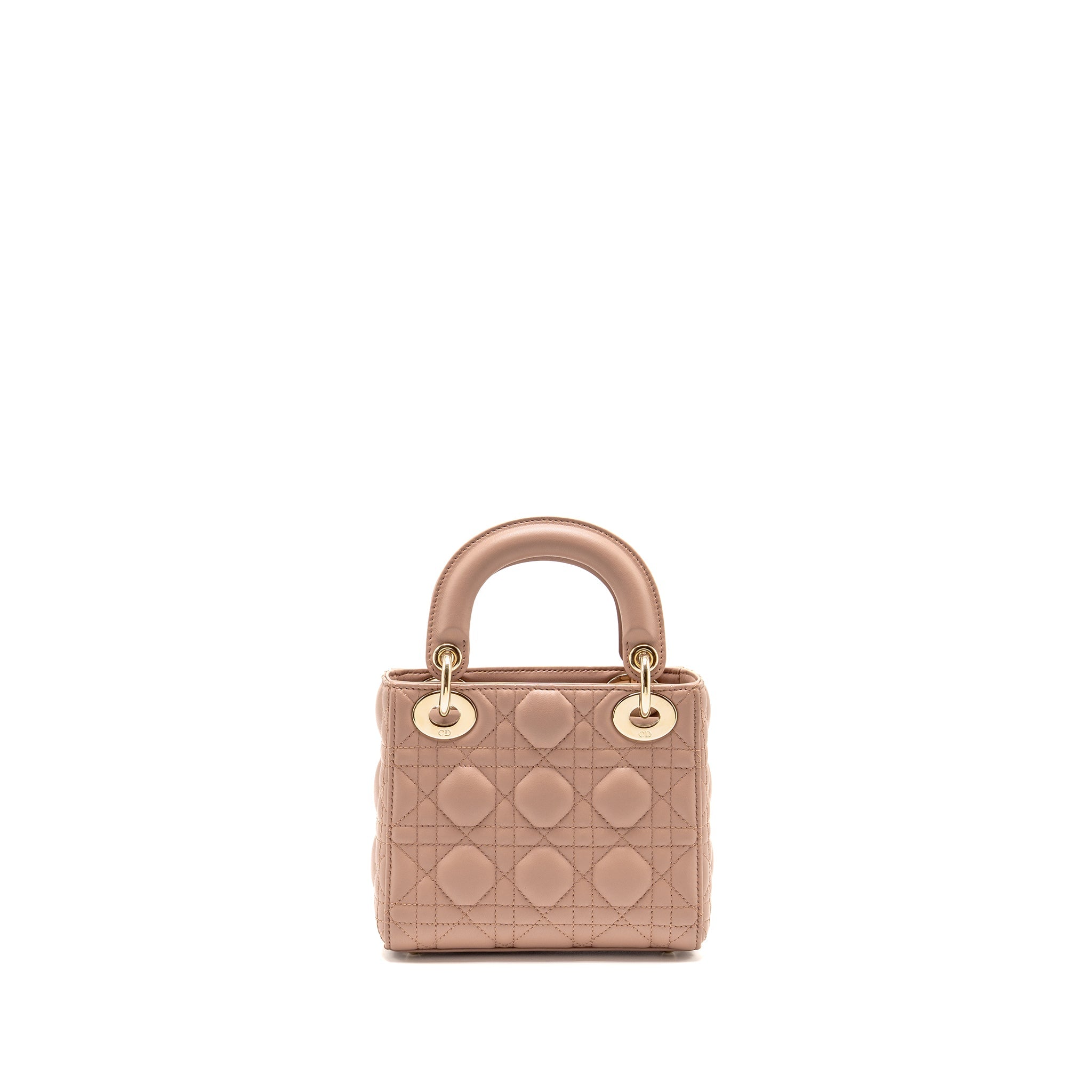 DIOR MINI LADY DIOR BAG LAMBSKIN BLUSH LGHW