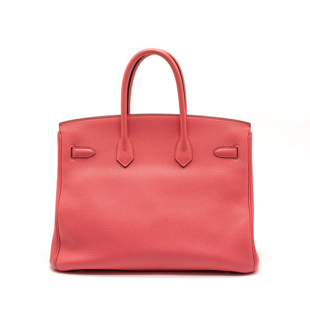 HERMES BIRKIN 35 TOGO ROSE LIPSTICK GHW