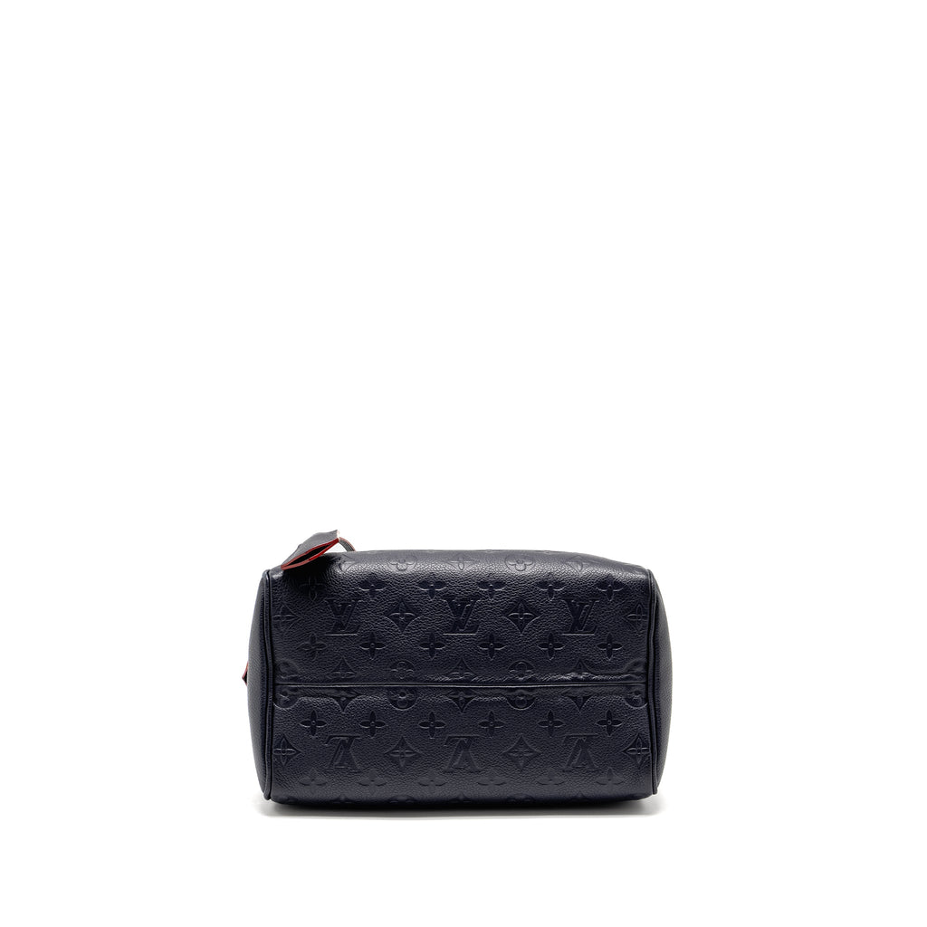 LOUIS VUITTON SPEEDY 25 BANDOULIERE MONOGRAM EMPREINTE NAVY/RED GHW