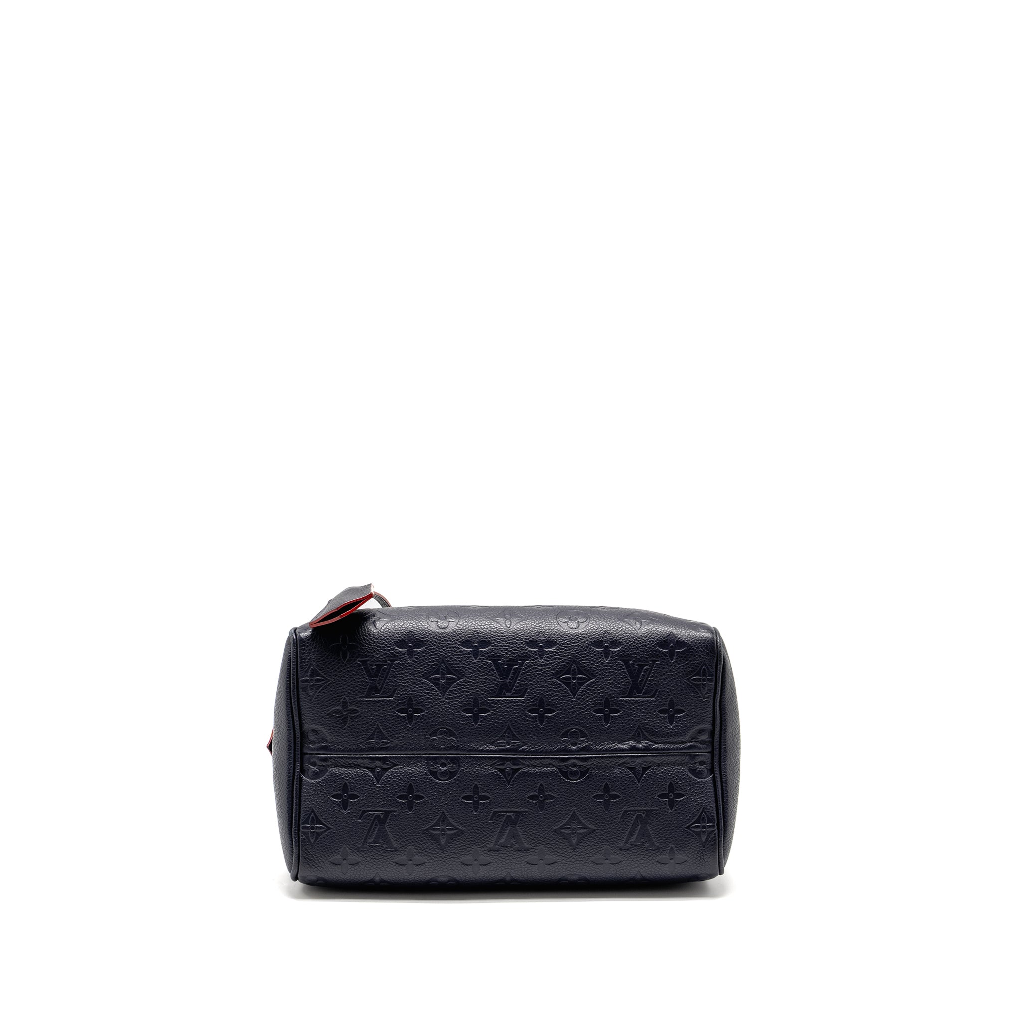 LOUIS VUITTON SPEEDY 25 BANDOULIERE MONOGRAM EMPREINTE NAVY/RED GHW