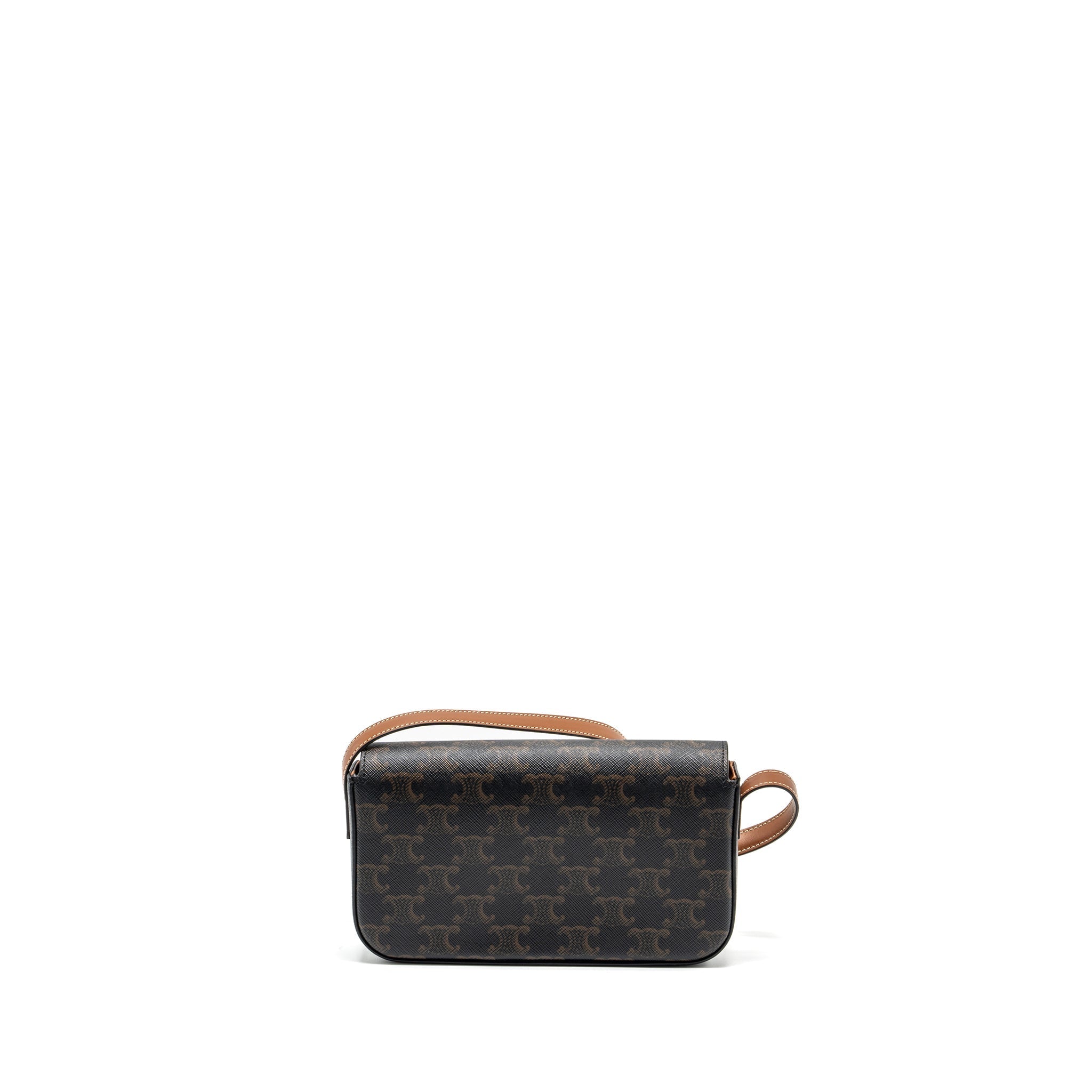 CELINE TRIOMPHE SHOUDER BAG TRIOMPHE CANVAS / CALFSKIN TAN GHW