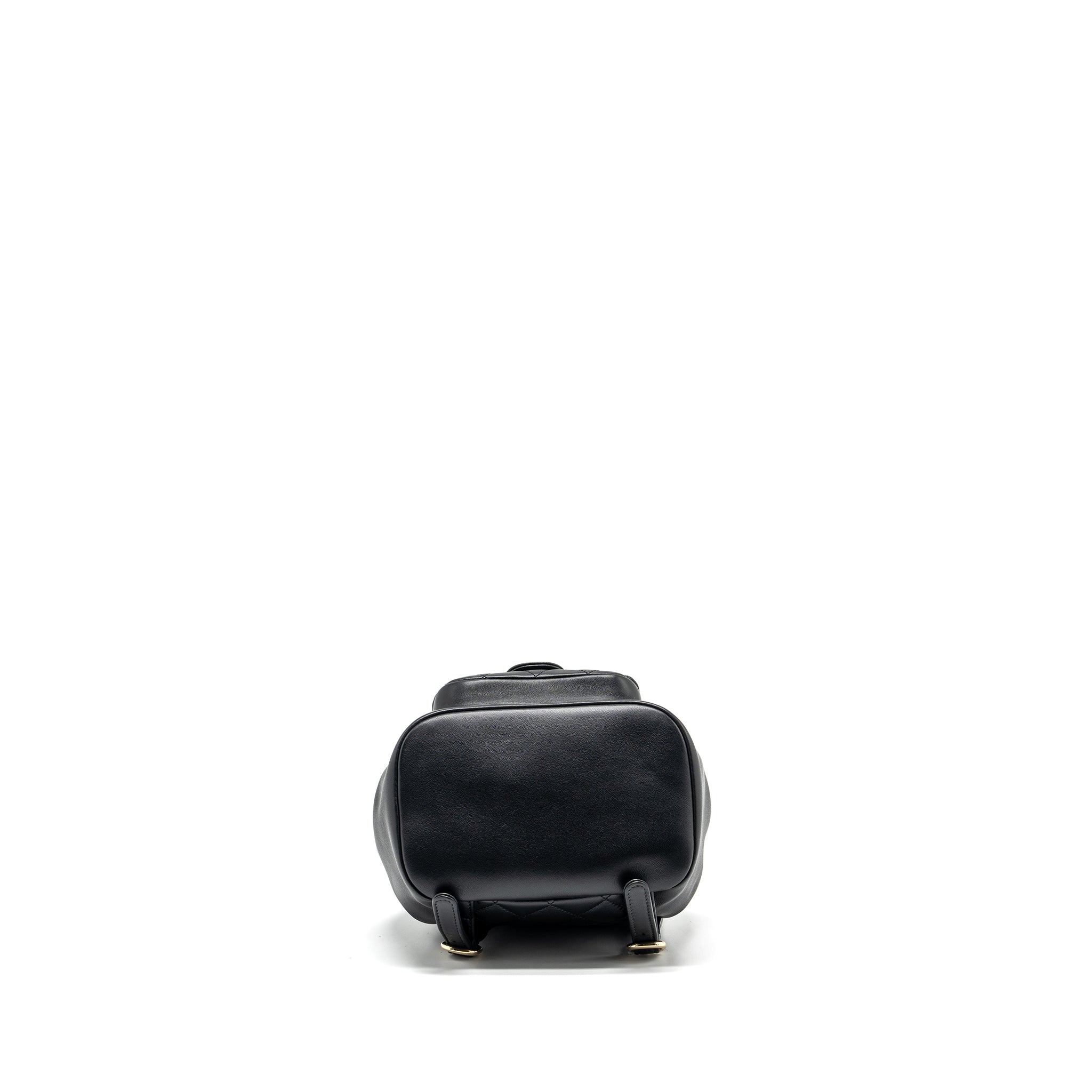 CHANEL MINI DUMA BACKPACK LAMBSKIN BLACK LGHW (MICROCHIP)