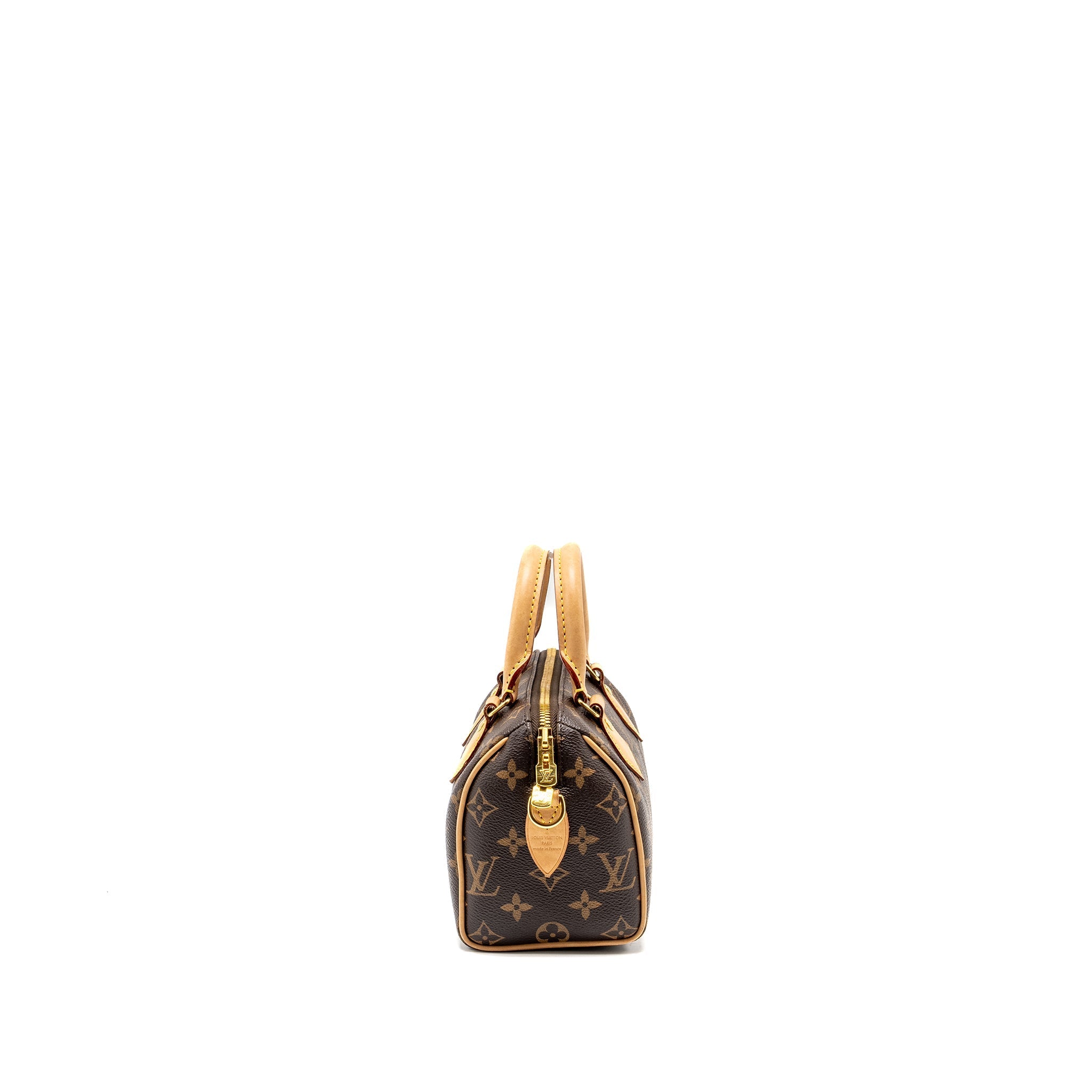 LOUIS VUITTON SPEEDY BANDOULIERE 20 MONOGRAM CANVAS WITH BLACK STRAP GHW