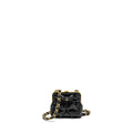 CHANEL 24A BOWKNOT CLUTCH WITH CHAIN PATENT CRUMPLED LAMBSKIN/SHINY LAMBSKIN BLACK GHW (MICROCHIP)