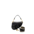DIOR MINI SADDLE BAG CALFSKIN BLACK GHW