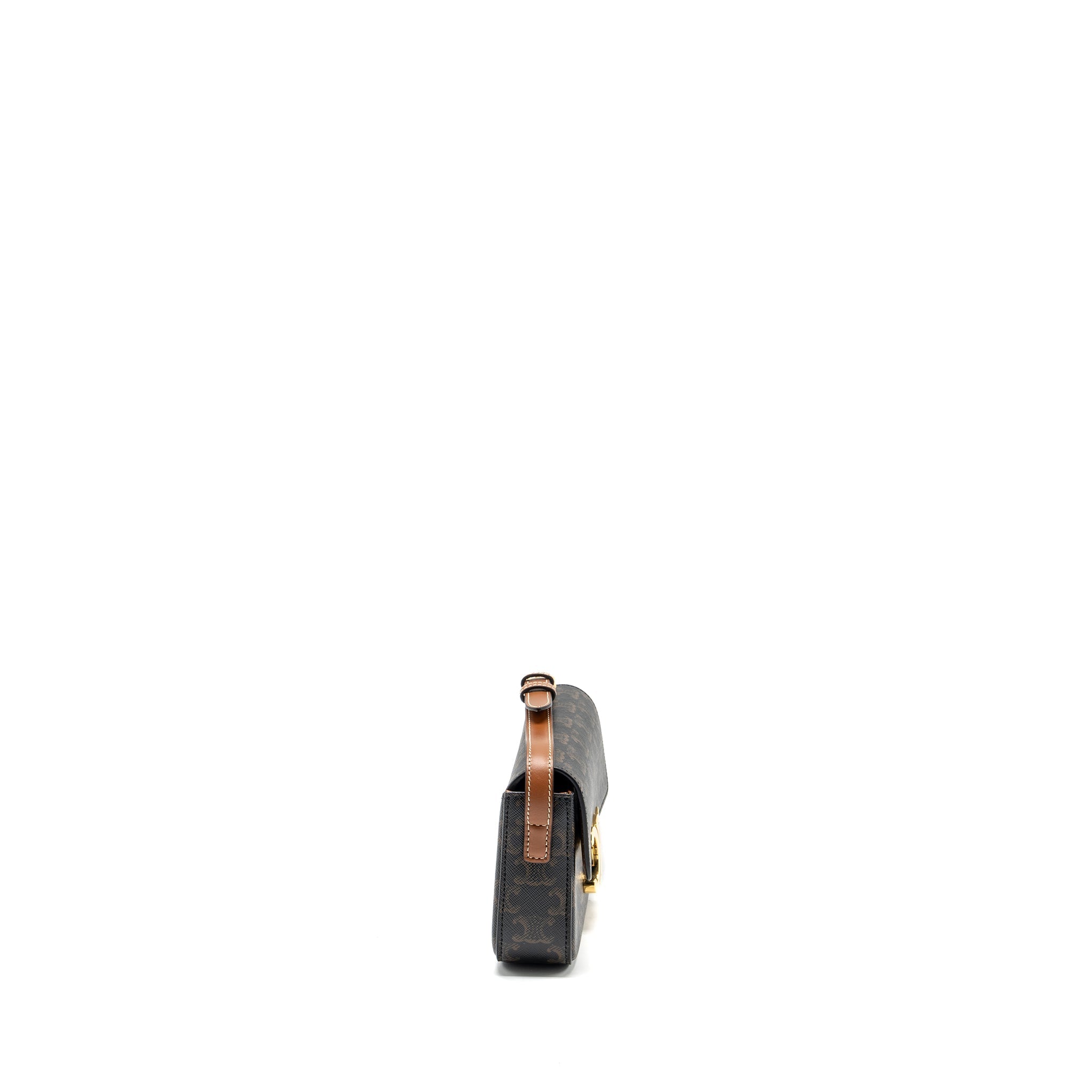 CELINE TRIOMPHE SHOUDER BAG TRIOMPHE CANVAS / CALFSKIN TAN GHW