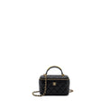 CHANEL TOP HANDLE LONG VANITY WITH CHAIN LAMBSKIN BLACK GHW (MICROCHIP)