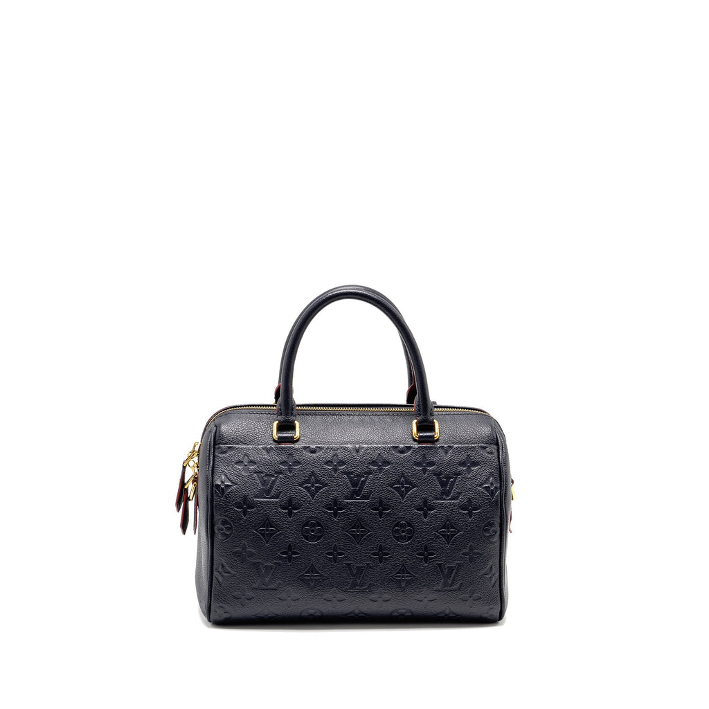 LOUIS VUITTON SPEEDY 25 BANDOULIERE MONOGRAM EMPREINTE NAVY/RED GHW