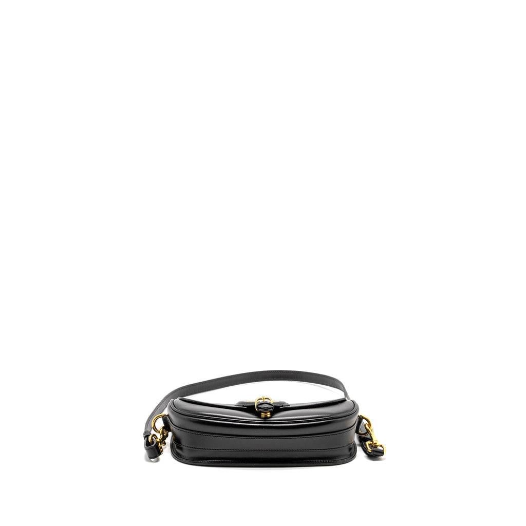 DIOR BOBBY EAST-WEST BAG BOX CALFSKIN BLACK GHW