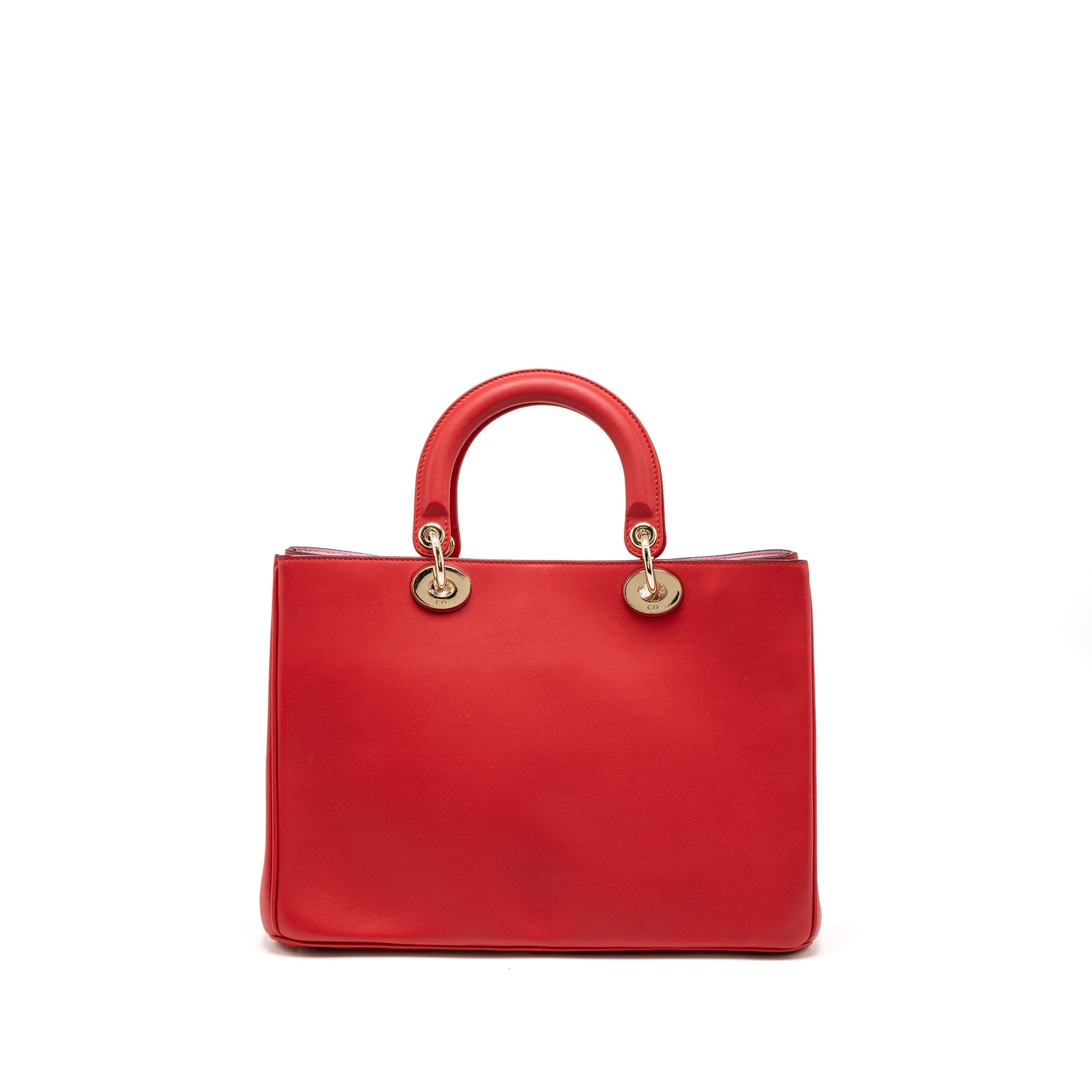DIOR DIORISSIMO BAG CALFSKIN RED/ PINK LGHW