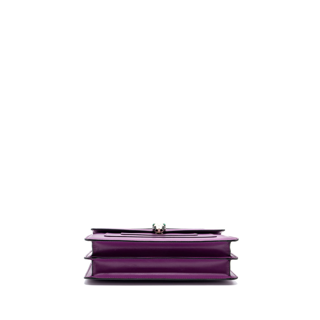 BVLGARI SERPENTI FOREVER  SHOULDER BAG CALFSKIN PURPLE LGHW