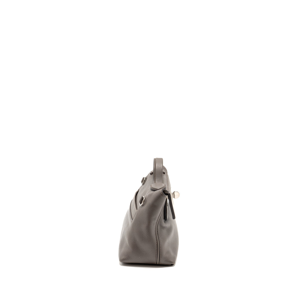 HERMES MINI 2424 24/24-21 BAG EVERCOLOR / SWIFT GRIS ETAIN SHW