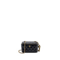 CHANEL PEARL CRUSH LONG VANITY CASE LAMBSKIN BLACK GHW