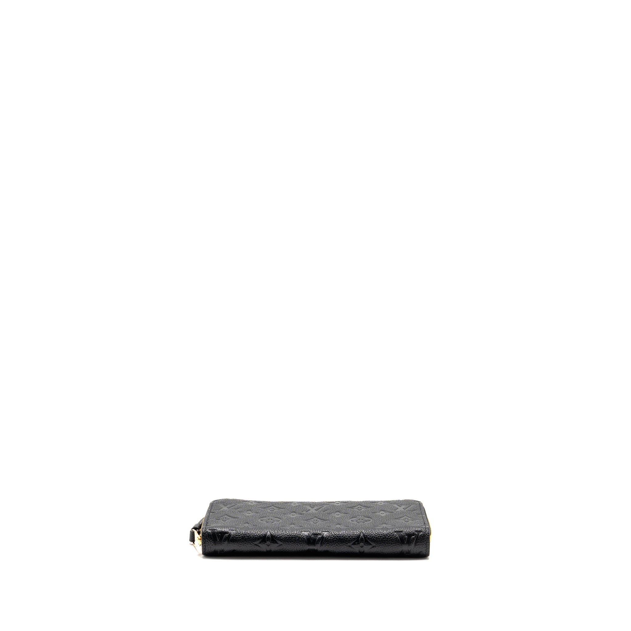 LOUIS VUITTON ZIPPY LONG WALLET EMBOSSED MONOGRAM EMPREINTE LEATHER BLACK GHW