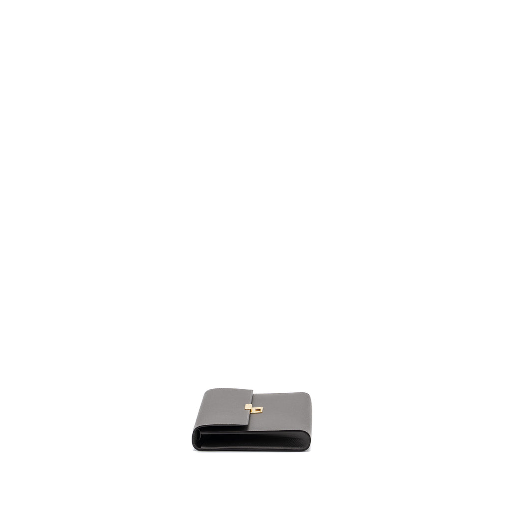 HERMES CLIC 16 WALLET EPSOM GRIS MEYER GHW