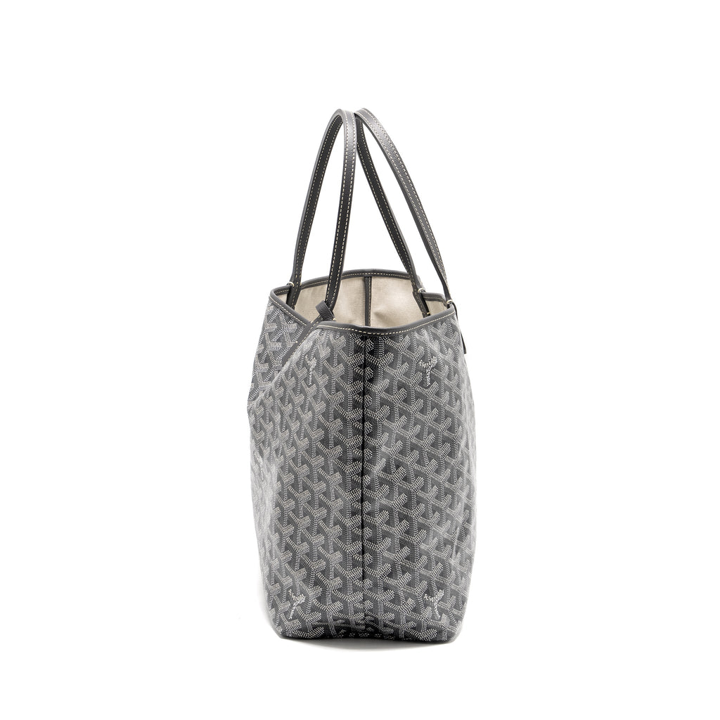 GOYARD SAINT LOUIS PM TOTE BAG GOYARDLINE CANVAS GREY SHW