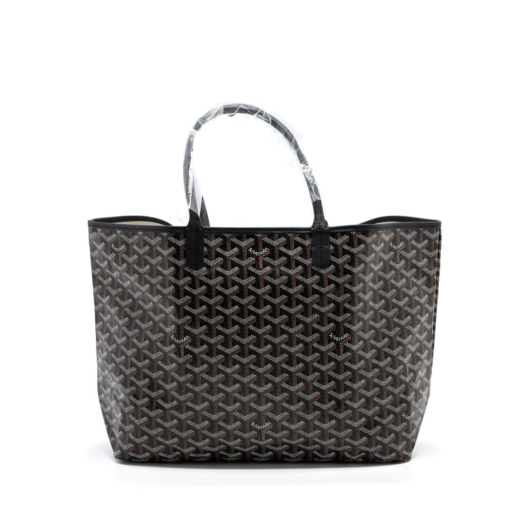 GOYARD SAINT LOUIS PM TOTE BAG GOYARDINE CANVAS BLACK /MULTICOLURED SHW