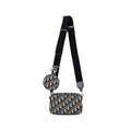 DIOR 3 IN 1 MINI ZIPPER POUCH WITH STRAP BLUE JACQUARD SHW