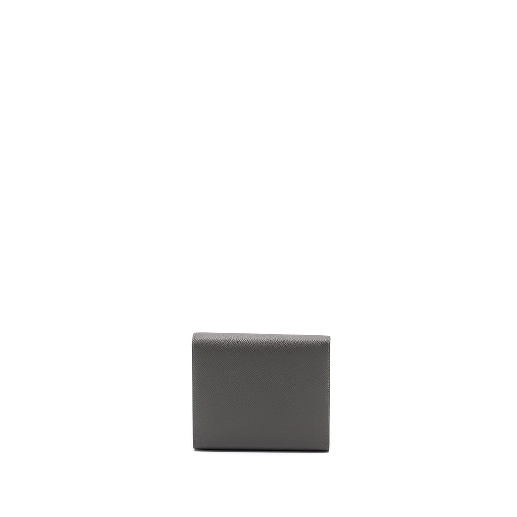 HERMES CLIC 16 WALLET EPSOM GRIS MEYER GHW