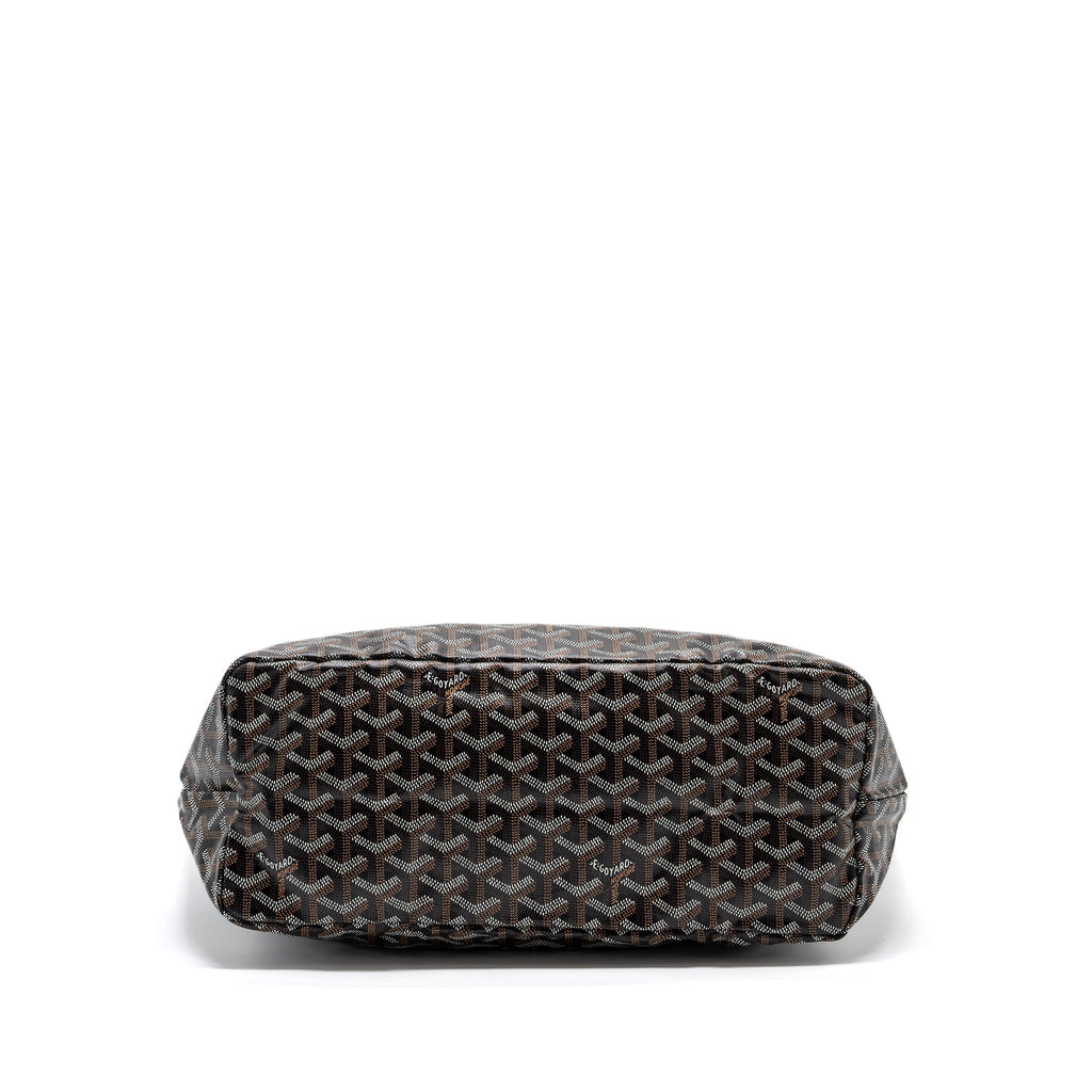 GOYARD SAINT LOUIS PM TOTE BAG GOYARDINE CANVAS BLACK / MULTICOLOR