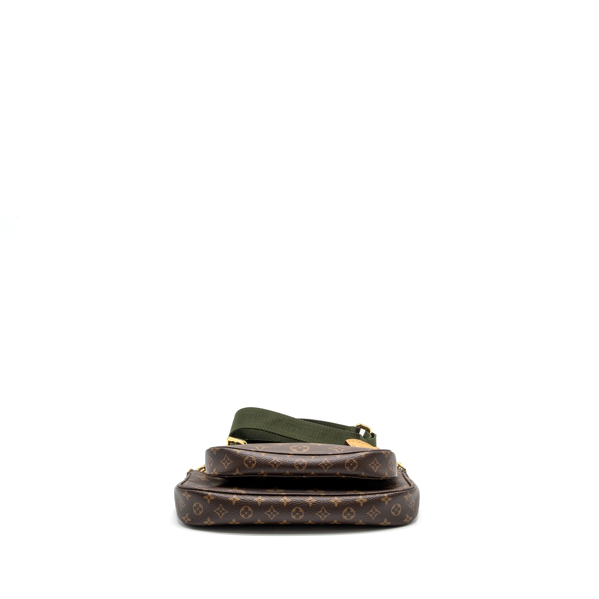 LOUIS VUITTON MULTI POCHETTE MONOGRAM CANVAS / KHAKI STRAP GHW