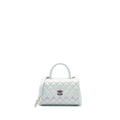 CHANEL SMALL COCO HANDLE CAVIAR IRIDESCENT LIGHT BLUE MULTICOLOUR HARDWARE (MICROCHIP)