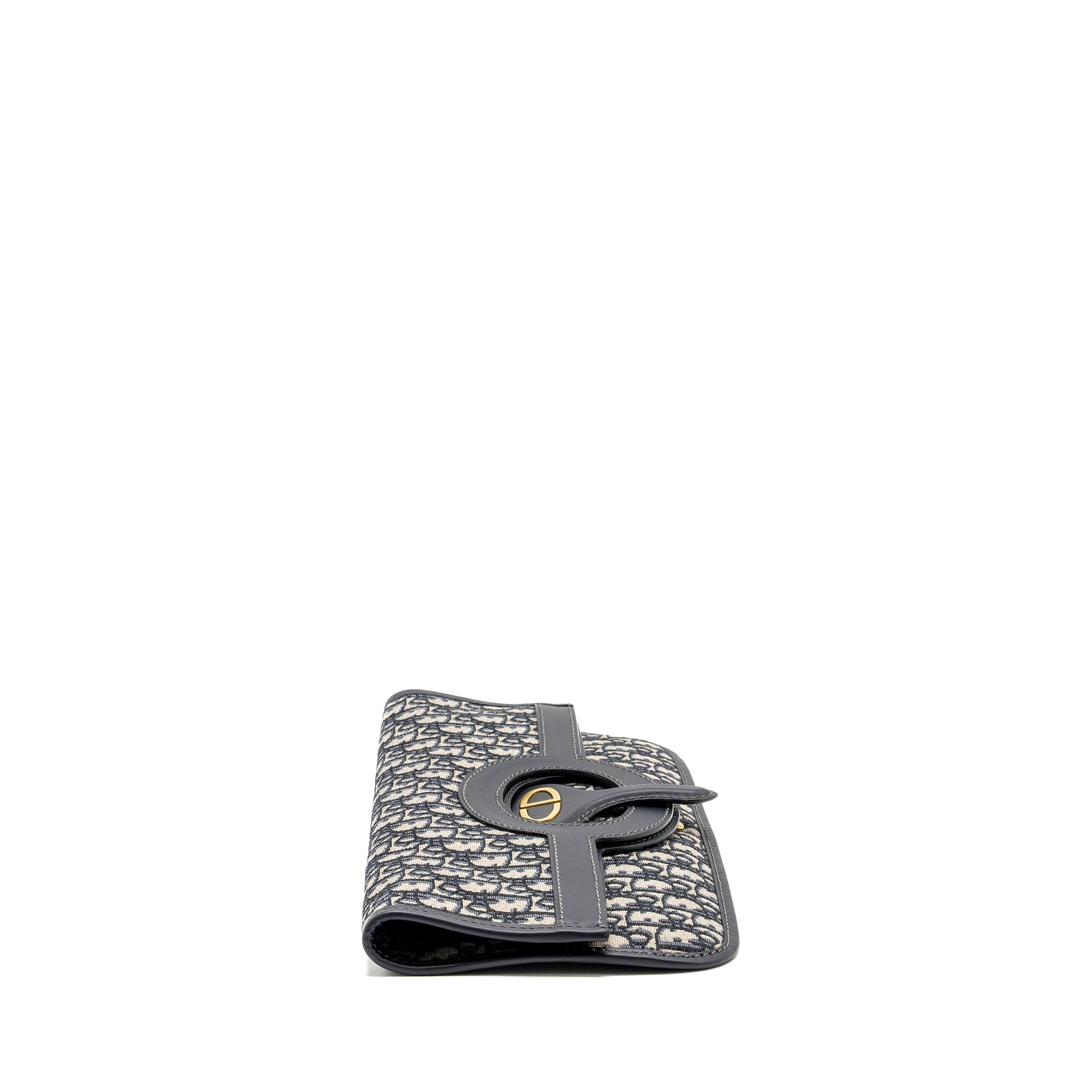 DIOR FOLDER CLUTCH BLUE DIOR OBLIQUE CANVAS/LEATHER GHW