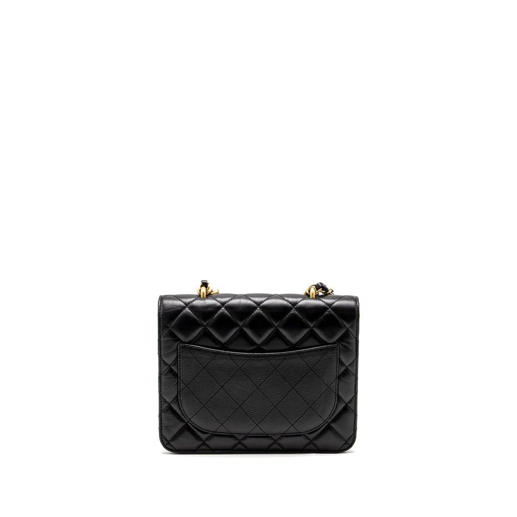 CHANEL QUILTED FLAP BAG CALFSKIN/CAVIAR BLACK GHW