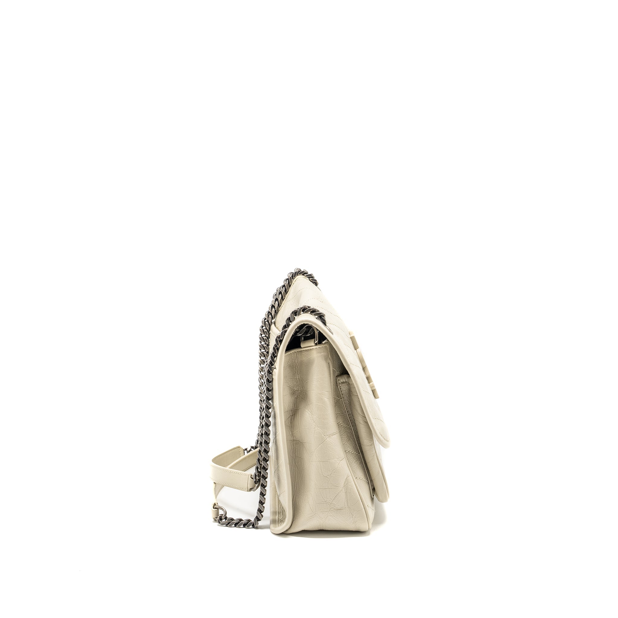 SAINT LAURENT/ YSL MEDIUM NIKI CALFSKIN WHITE SHW