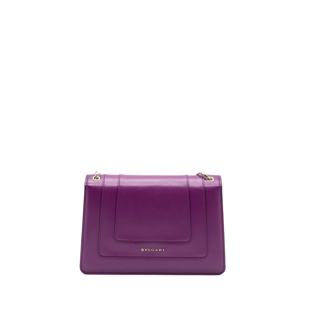 BVLGARI SERPENTI FOREVER  SHOULDER BAG CALFSKIN PURPLE LGHW