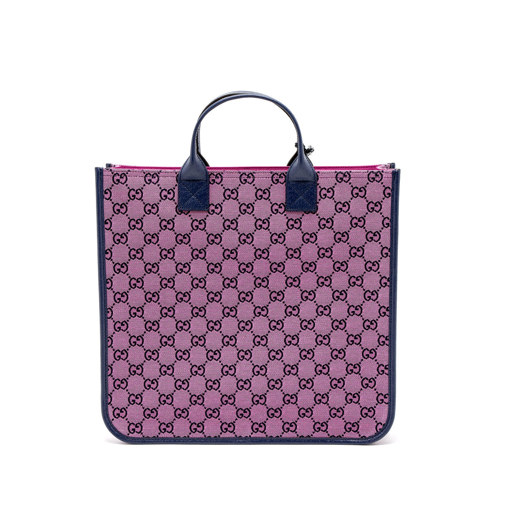 GUCCI CHILDREN’S TOTE BAG CANVAS/LEATHER PURPLE