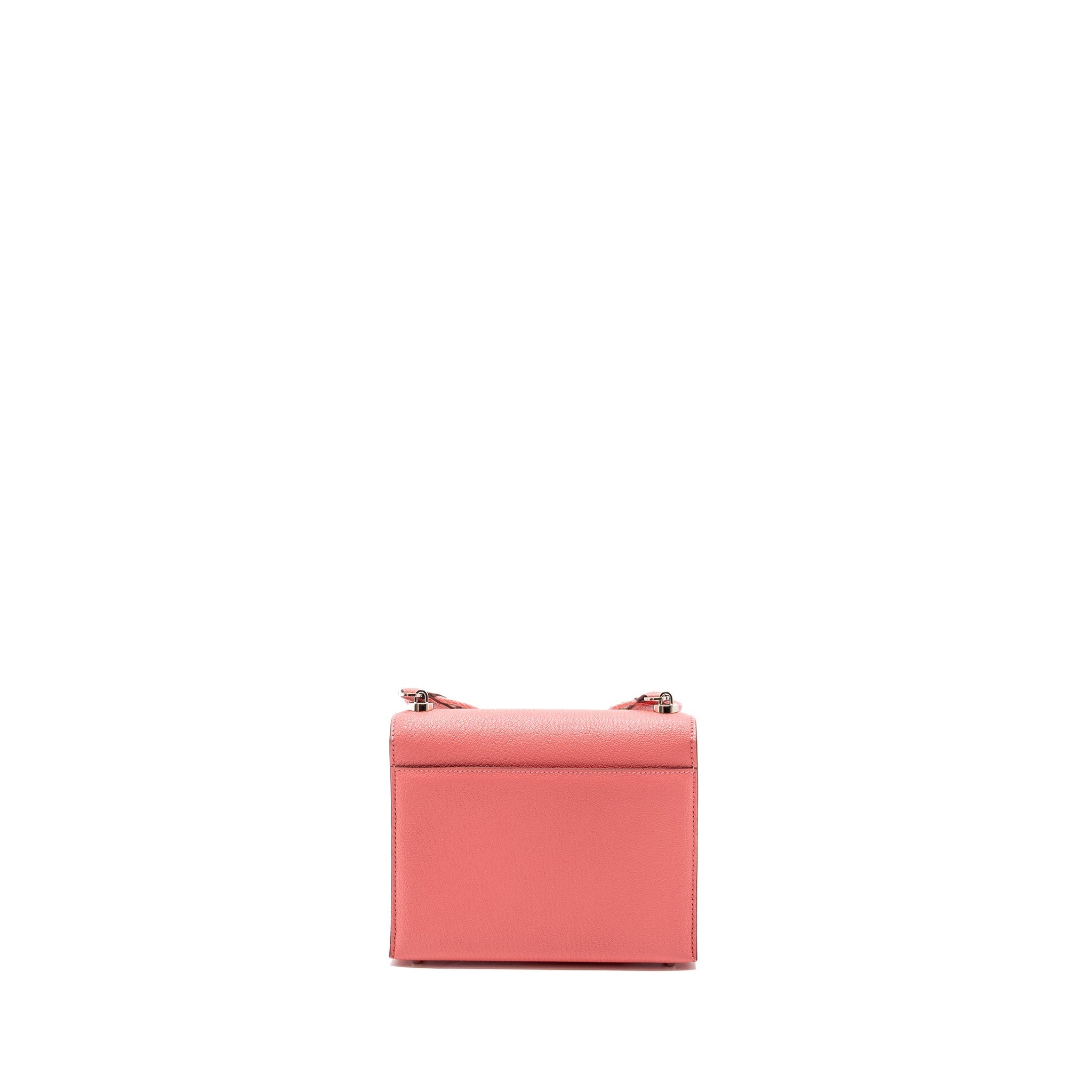 HERMES MINI VERROU CHEVRE MYSORE ROSE ETE MULTICOLOR STRAP SHW
