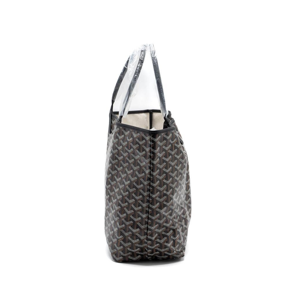 GOYARD SAINT LOUIS PM TOTE BAG GOYARDINE CANVAS BLACK /MULTICOLURED SHW